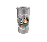 Raccoon Dumpster Fire This Little Light of Mine, mème amusant Gobelet isotherme en acier inoxydable double paroi