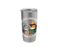 Raccoon Dumpster Fire This Little Light of Mine, mème amusant Gobelet isotherme en acier inoxydable double paroi