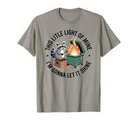 Raccoon Dumpster Fire This Little Light of Mine, mème Amusant T-Shirt