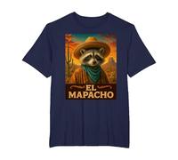 Raccoon El Mapacho Wild West Cowboy Vintage Animal Western T-Shirt, Homme Grandes Tailles, Bleu Marine, 4X Tall