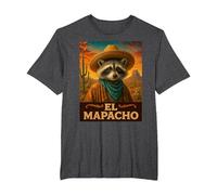 Raccoon El Mapacho Wild West Cowboy Vintage Animal Western T-Shirt, Homme Grandes Tailles, Chiné Foncé, 4X Tall
