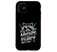 Raccoon Funny Late Night Worker Coque pour iPhone 11