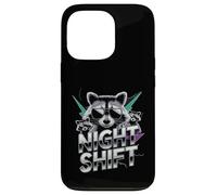 Raccoon Funny Late Night Worker Coque pour iPhone 13 Pro