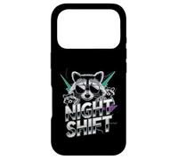 Raccoon Funny Late Night Worker Coque pour iPhone 17 Pro