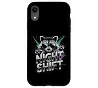 Raccoon Funny Late Night Worker Coque pour iPhone XR
