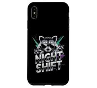 Raccoon Funny Late Night Worker Coque pour iPhone XS Max