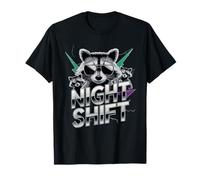 Raccoon Funny Late Night Worker T-Shirt