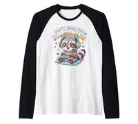 Raccoon Gaming Can't Hear You I'm Gaming Common Raccoon Manche Raglan