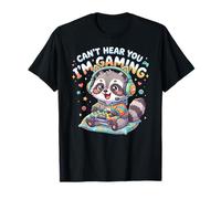 Raccoon Gaming Can't Hear You I'm Gaming Common Raccoon T-Shirt