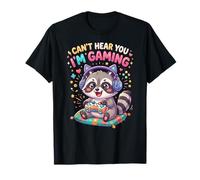 Raccoon Gaming Can't Hear You I'm Gaming Common Raccoon T-Shirt