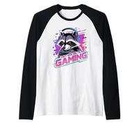 Raccoon Gaming Sorry I Can't Hear You I'm Gaming Manche Raglan