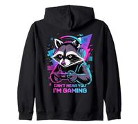 Raccoon Gaming Sorry I Can't Hear You I'm Gaming Sweat à Capuche