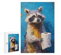 Raccoon Holding Toilet Paper Roll-1 Puzzle 1000 Pièces Educa Jouet en Bois Cadeau Unique Décoration Intérieure Jeu Éducatif Challenge Toy Adultes Et Enfants À Partir De 14 Ans 1000 PCS
