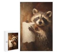 Raccoon Holding Toilet Paper Roll-2 Puzzle 1000 Pièces Educa Jouet en Bois Cadeau Unique Décoration Intérieure Jeu Éducatif Challenge Toy Adultes Et Enfants À Partir De 14 Ans 1000 PCS