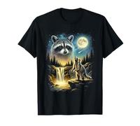 Raccoon Howling to The Moon Humour Meme Funny 90's Raton Laveur T-Shirt