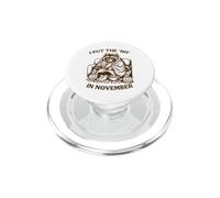 Raccoon I Put The No en Novembre Cozy Fall PopSockets PopGrip pour MagSafe