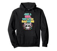 Raccoon Just A Girl Who Loves Raccoons Femmes Enfants Filles Sweat à Capuche