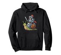 Raccoon Knight Riding a Snail Medieval Fantasy Sweat à Capuche