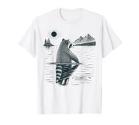 Raccoon Lake Mountain Nature Cute Graphic T-Shirt