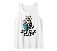 Raccoon Let's Talk Trash Funny Trashy Garbage Coffee Gossip Débardeur