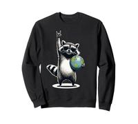 Raccoon No Planet B Journée drôle de la Terre Sweatshirt