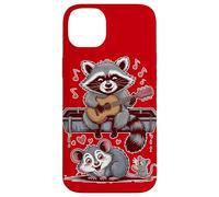 Raccoon Opossum Serenade Valentine Musique Animale Coque pour iPhone 14 Plus