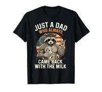 Raccoon Papa est Juste Un Papa Qui revenait Toujours avec du Lait T-Shirt