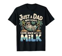 Raccoon Papa est Juste Un Papa Qui revenait Toujours avec du Lait T-Shirt