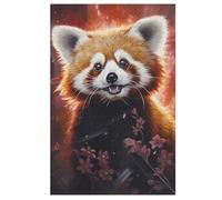 Raccoon Puzzles en Bois 1000 Pièces pour Adultes, Poster Jigsaw Puzzle, Design Unique Jouet Éducatif pour Adolescents Et Enffourmis Idée Cadeau （78×53cm）