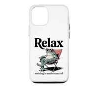 Raccoon Relax Nothing is Under Control Citation Coque pour iPhone 12/12 Pro