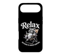 Raccoon Relax Nothing is Under Control Citation Coque pour iPhone Air