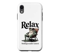 Raccoon Relax Nothing is Under Control Citation Coque pour iPhone XR