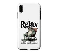 Raccoon Relax Nothing is Under Control Citation Coque pour iPhone XS Max
