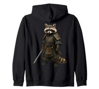 Raccoon Samurai, Warrior Japanese Budo Animal, Nature Design Sweat à Capuche