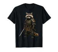 Raccoon Samurai, Warrior Japanese Budo Animal, Nature Design T-Shirt