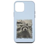 Raccoon Selfie Titanic Iceberg Vintage Bateau Humour Coque pour iPhone 12 Mini
