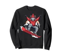 Raccoon Snowboarder Retro Shred Mountain Winter Vibes Sweatshirt