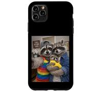 Raccoon Two Moms Life Selfie Fête des Mères Queer Mom Pride Coque pour iPhone 11 Pro Max