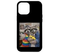 Raccoon Two Moms Life Selfie Fête des Mères Queer Mom Pride Coque pour iPhone 12 Pro Max