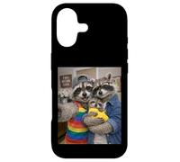 Raccoon Two Moms Life Selfie Fête des Mères Queer Mom Pride Coque pour iPhone 17