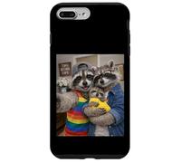 Raccoon Two Moms Life Selfie Fête des Mères Queer Mom Pride Coque pour iPhone 7 Plus/8 Plus