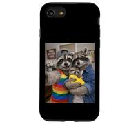 Raccoon Two Moms Life Selfie Fête des Mères Queer Mom Pride Coque pour iPhone SE (2020) / 7/8