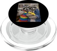 Raccoon Two Moms Life Selfie Fête des Mères Queer Mom Pride PopSockets PopGrip pour MagSafe