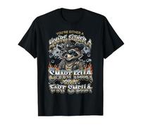 Raccoon, Vous êtes Soit Un Type Intelligent, Soit Un Pet. Ça Sent drôle T-Shirt Graphique avec Valeur, Homme, Noir, XL