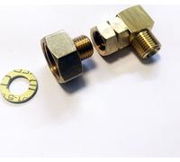 Raccord 1/2 "R x 1/4 "lks Adaptateur gaz laiton + équerre de raccordement 90° 1/4' gauche