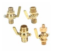Raccord 1/4 "3/8" 1/2 "BSP mâle fileté égal en laiton vidange Petcock vanne d'arrêt for carburant gazole Air(3/8" Male)