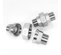 Raccord, 1 pièce 1/4 3/8 1/2 1-1/4 1-1/2 2 BSPT mâle, raccord union en acier inoxydable SS304, classe 150, argent/1-1/2"(1/4")