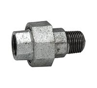 Raccord 331, joint plat IG/AG, Rp/R 3/8, joint NBR, tampon de fonctionnement. -20 °C à 200 °C - Température noire - Résistance au feu.