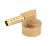 Raccord à ailettes en laiton filetage femelle Coude à 90 degrés Tuyau coudé en laiton Adaptateur raccord d'articulation Raccord G1 / 2 Air / Eau / Combustible / Huile / Gaz inertes(8mm)