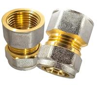 Raccord à bague de serrage pour tube multicouche aluminium (PEX) - transition avec filetage femelle, 16x1/2"